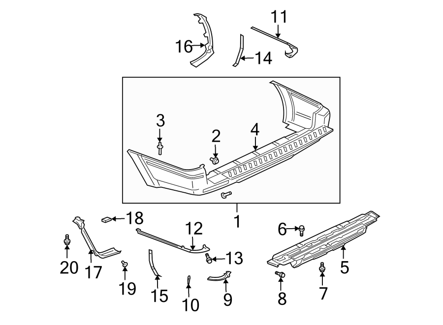 7Rear bumper. Bumper & components.https://images.simplepart.com/images/parts/motor/fullsize/6285590.png