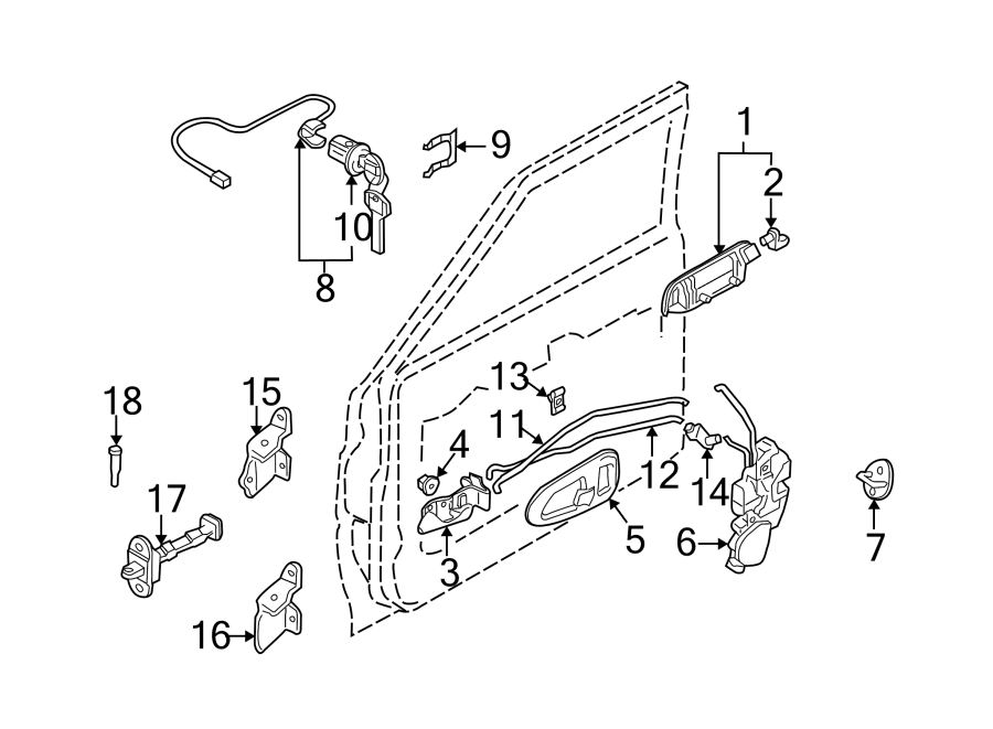 14FRONT DOOR. LOCK & HARDWARE.https://images.simplepart.com/images/parts/motor/fullsize/6290425.png