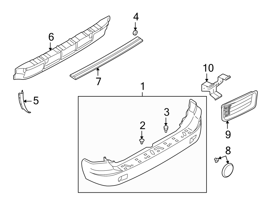 5REAR BUMPER. BUMPER & COMPONENTS.https://images.simplepart.com/images/parts/motor/fullsize/6290595.png