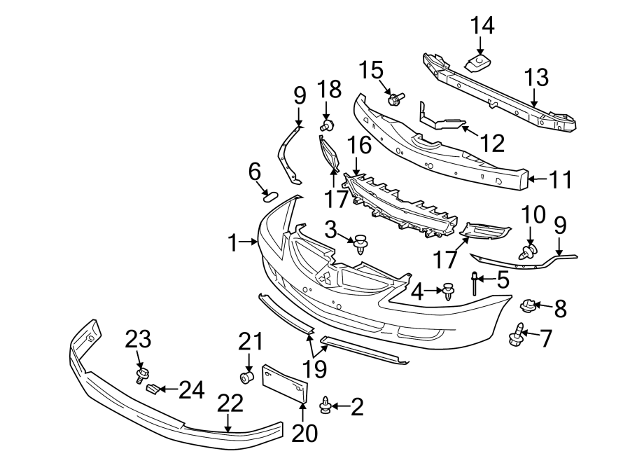 23FRONT BUMPER. BUMPER & COMPONENTS.https://images.simplepart.com/images/parts/motor/fullsize/6291014.png