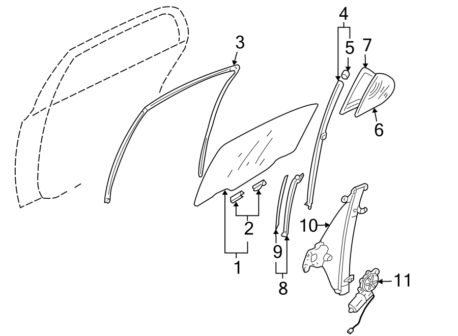 11REAR DOOR. GLASS & HARDWARE.https://images.simplepart.com/images/parts/motor/fullsize/6291397.png