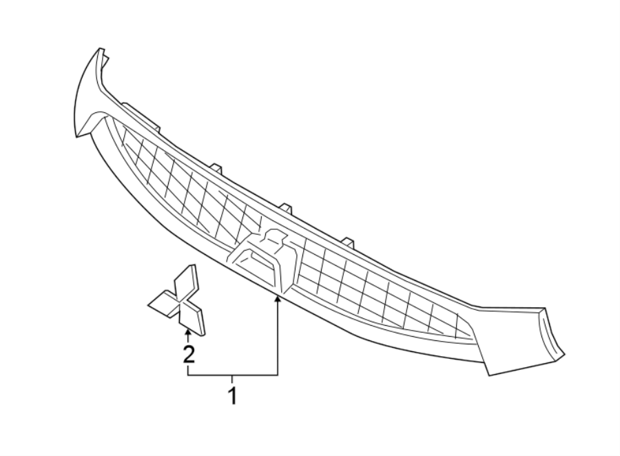 2FRONT BUMPER & GRILLE. GRILLE & COMPONENTS.https://images.simplepart.com/images/parts/motor/fullsize/6292007.png