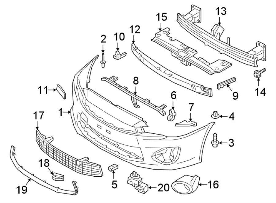 10FRONT BUMPER & GRILLE. BUMPER & COMPONENTS.https://images.simplepart.com/images/parts/motor/fullsize/6292012.png