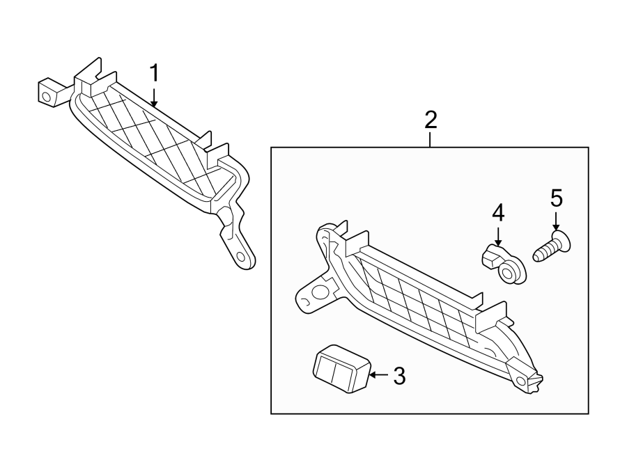 3FRONT BUMPER & GRILLE. GRILLE & COMPONENTS.https://images.simplepart.com/images/parts/motor/fullsize/6292525.png