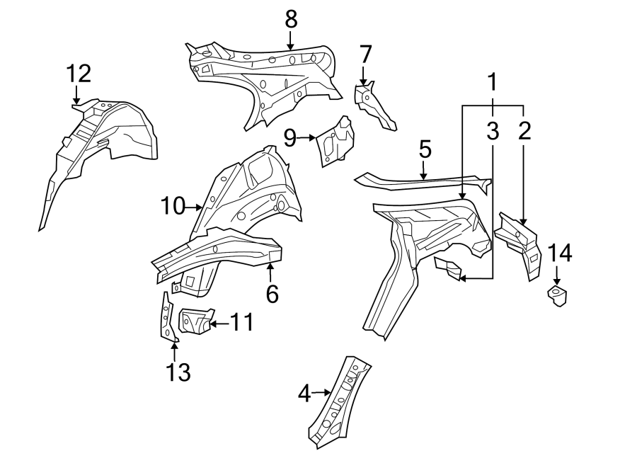 14QUARTER PANEL. INNER STRUCTURE.https://images.simplepart.com/images/parts/motor/fullsize/6292600.png