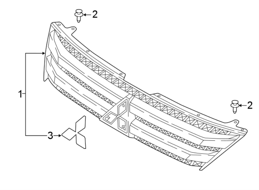 3Front bumper & grille. Grille & components.https://images.simplepart.com/images/parts/motor/fullsize/6300010.png