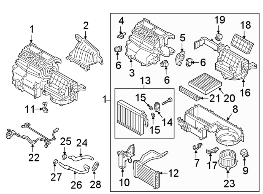 15AIR CONDITIONER & HEATER. EVAPORATOR & HEATER COMPONENTS.https://images.simplepart.com/images/parts/motor/fullsize/6300070.png