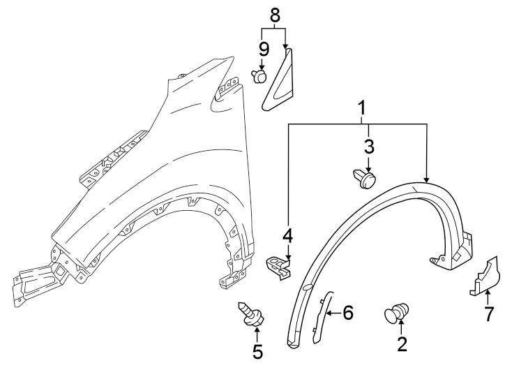 5Fender. Exterior trim.https://images.simplepart.com/images/parts/motor/fullsize/6300086.png