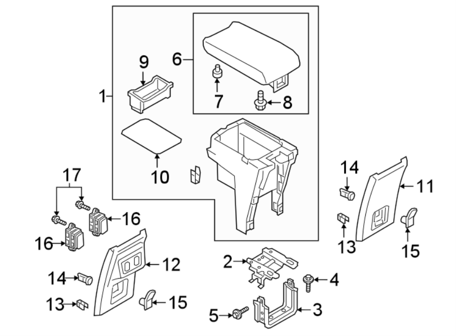 CONSOLE. ARMREST.