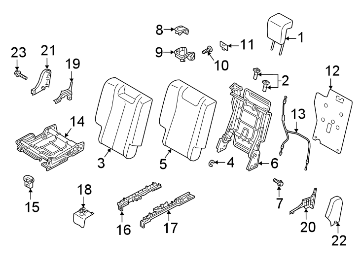 23Seats & tracks. Rear seat components.https://images.simplepart.com/images/parts/motor/fullsize/6300416.png