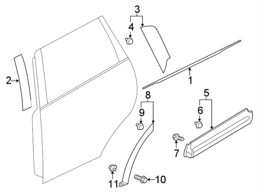 10REAR DOOR. EXTERIOR TRIM.https://images.simplepart.com/images/parts/motor/fullsize/6300545.png