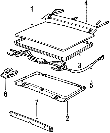 Diagram SUNROOF. for your Porsche