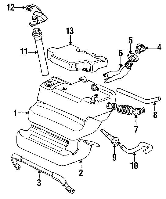 Diagram FUEL SYSTEM COMPONENTS. for your 2014 Porsche Cayenne  GTS Sport Utility 