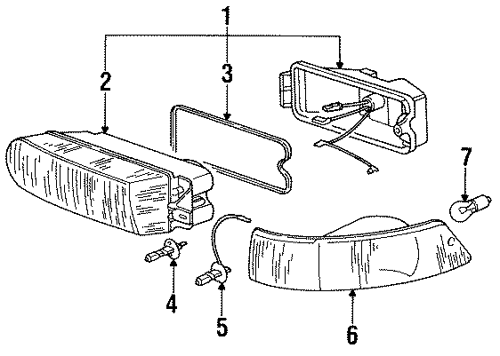 Diagram FRONT LAMPS. COMBINATION LAMPS. for your 2010 Porsche Cayenne   