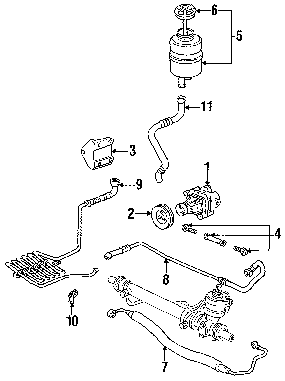 Diagram PUMP & HOSES. for your 2014 Porsche Cayenne  Diesel Platinum Edition Sport Utility 