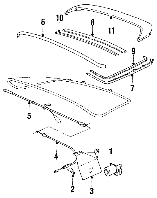 Diagram LIFT GATE. MOTOR & COMPONENTS. for your Porsche