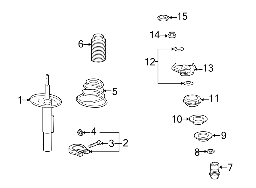 Diagram FRONT SUSPENSION. STRUTS & COMPONENTS. for your Porsche