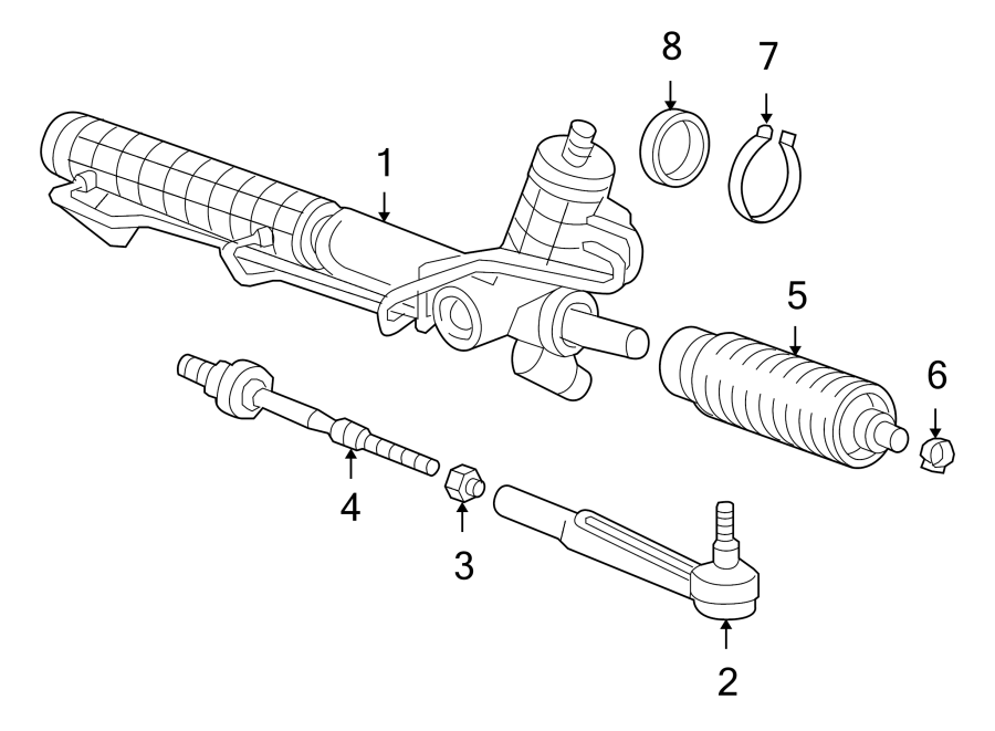 Diagram STEERING GEAR & LINKAGE. for your Porsche