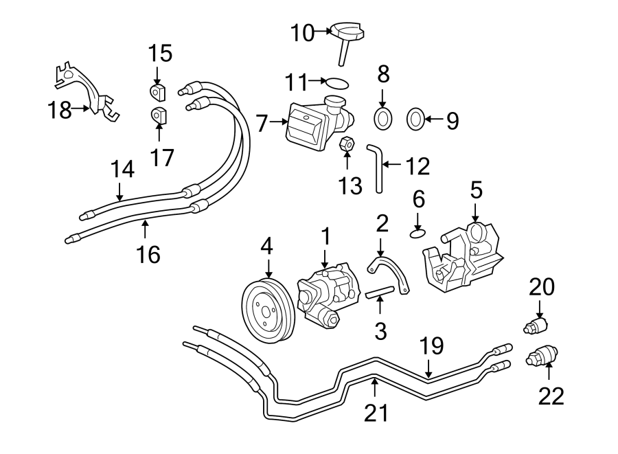 Diagram STEERING GEAR & LINKAGE. PUMP & HOSES. for your 2014 Porsche Cayenne  Diesel Platinum Edition Sport Utility 