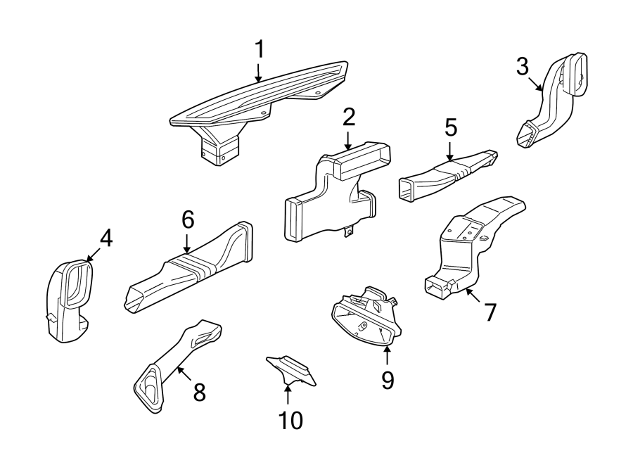 Diagram INSTRUMENT PANEL. DUCTS. for your 2014 Porsche Cayenne   