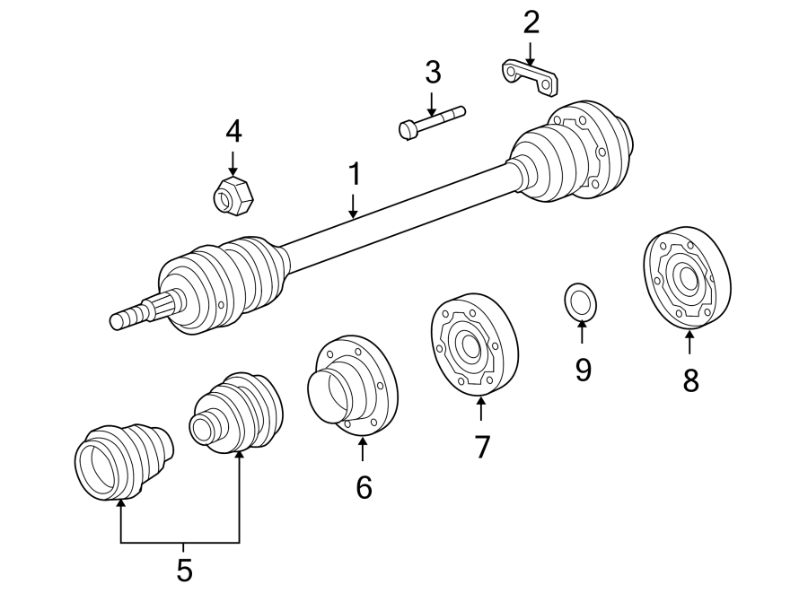 Diagram REAR SUSPENSION. DRIVE AXLES. for your 2018 Porsche Cayenne  Base Sport Utility 