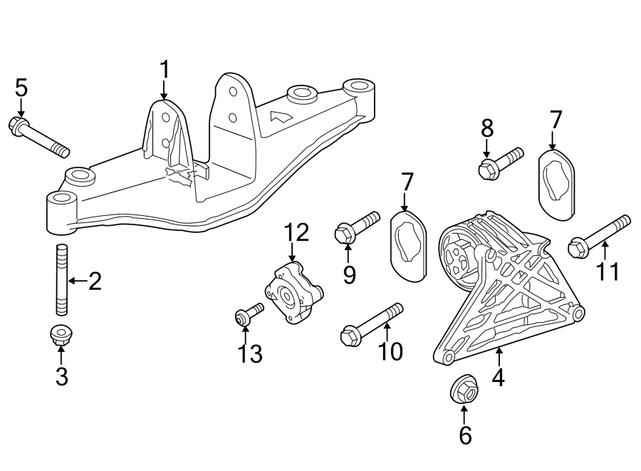 Diagram ENGINE MOUNTING. for your 2015 Porsche Cayenne   