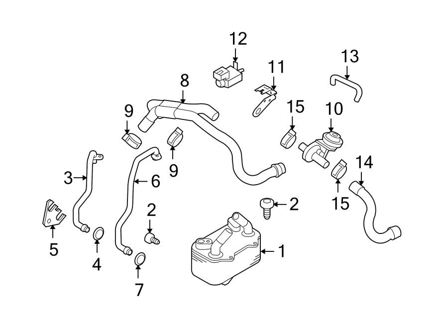 Diagram TRANS OIL COOLER. for your 2010 Porsche Cayenne  Turbo Sport Utility 