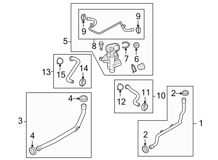 Diagram HOSES & PIPES. for your 2013 Porsche Cayenne  Turbo Sport Utility 