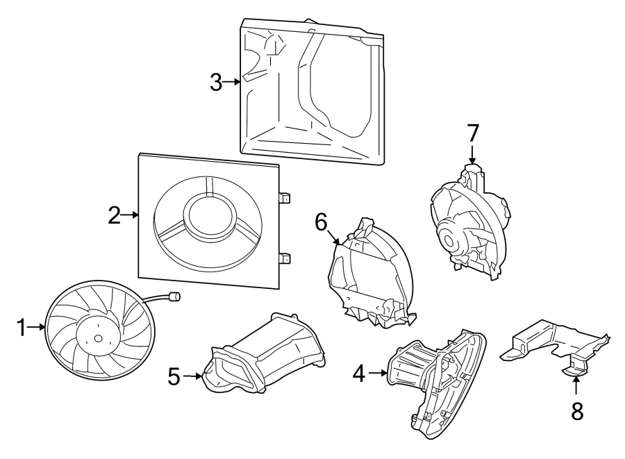 Diagram COOLING FAN. for your 2003 Porsche Cayenne   