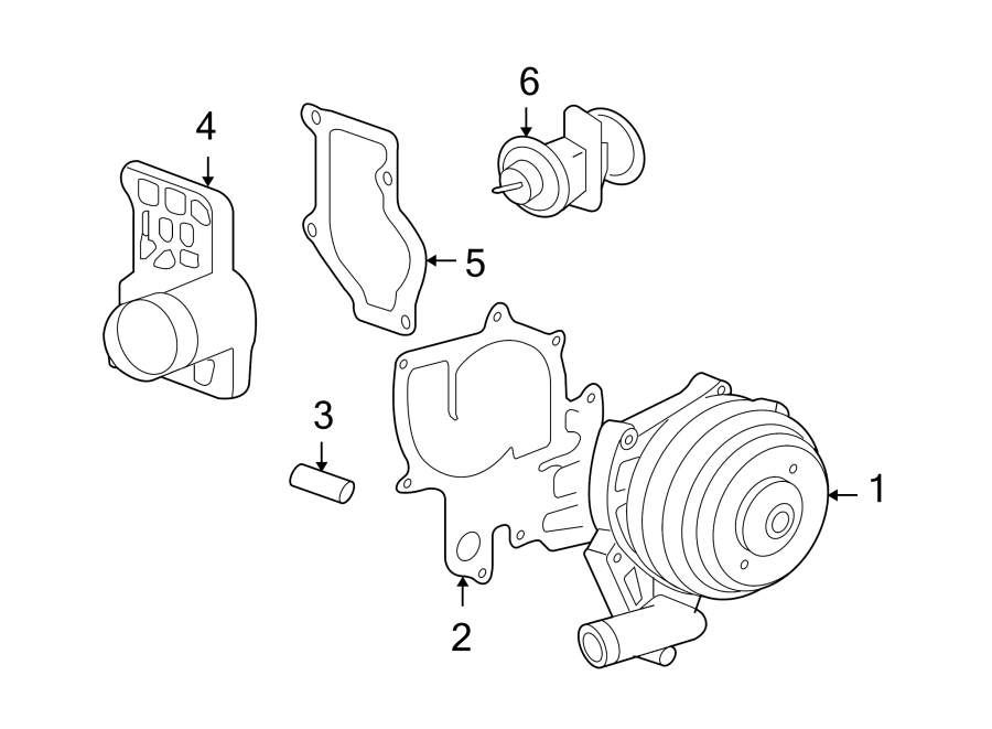 Diagram WATER PUMP. for your 2014 Porsche Cayenne 3.6L V6 M/T Base Sport Utility 