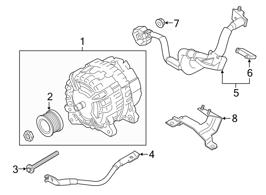 Diagram ALTERNATOR. for your 2010 Porsche Cayenne   