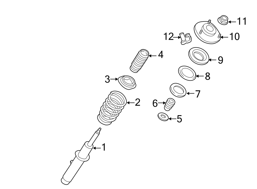 Diagram Front suspension. Struts & components. for your 2009 Porsche Cayenne 4.8L V8 A/T GTS Sport Utility 