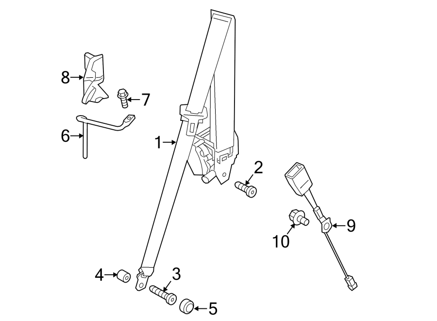 Diagram RESTRAINT SYSTEMS. FRONT SEAT BELTS. for your 1995 Porsche