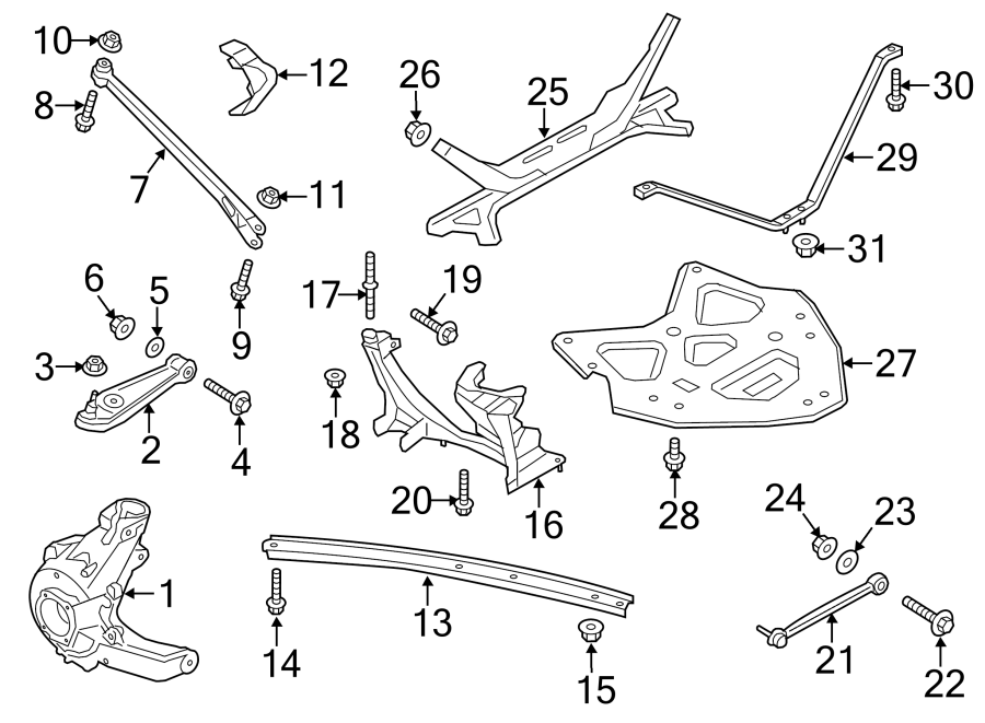 Diagram REAR SUSPENSION. SUSPENSION COMPONENTS. for your Porsche