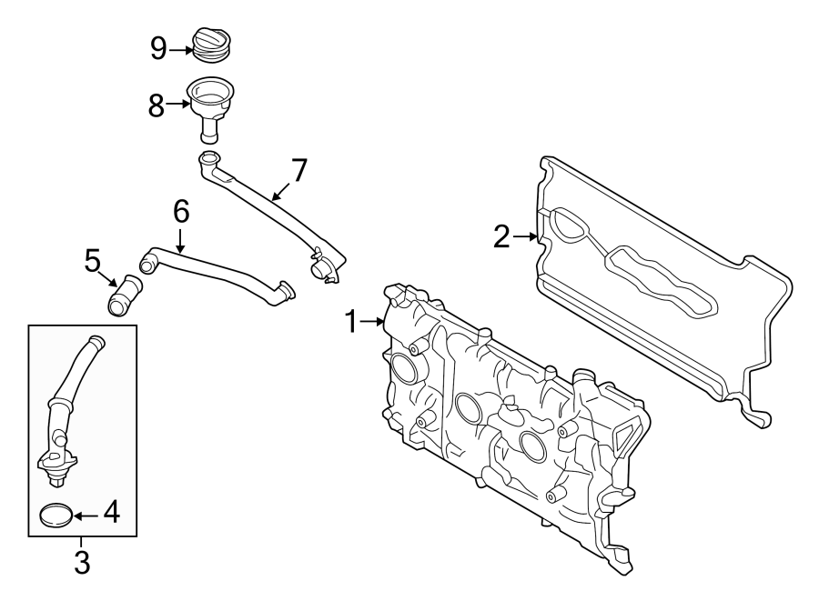 Diagram VALVE & TIMING COVERS. for your Porsche