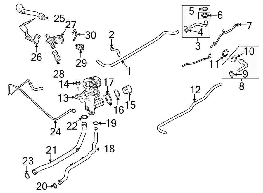 Diagram HOSES & PIPES. for your 2018 Porsche Cayenne   