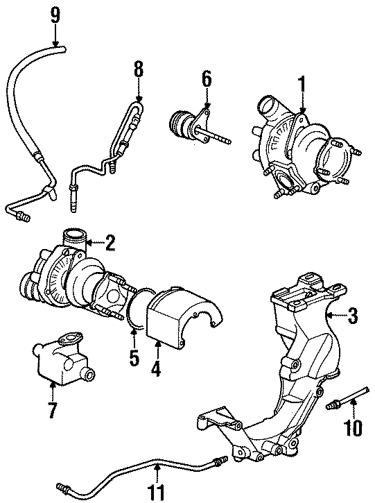 Diagram TURBOCHARGER & COMPONENTS. for your 2014 Porsche Cayenne   