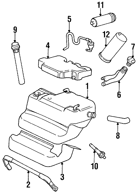 Diagram FUEL SYSTEM COMPONENTS. for your 2014 Porsche Cayenne  GTS Sport Utility 