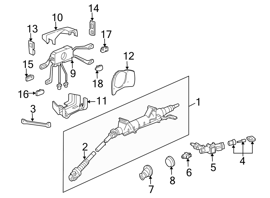 6STEERING COLUMN ASSEMBLY.https://images.simplepart.com/images/parts/motor/fullsize/6931170.png