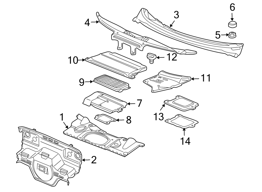 Diagram COWL. for your 2018 Porsche Cayenne  S E-Hybrid Platinum Edition Sport Utility 