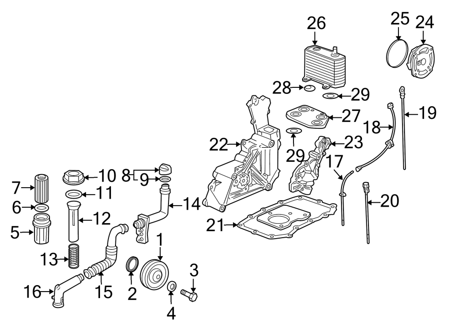 Diagram Seats & tracks. Engine parts. for your 2023 Porsche Cayenne   