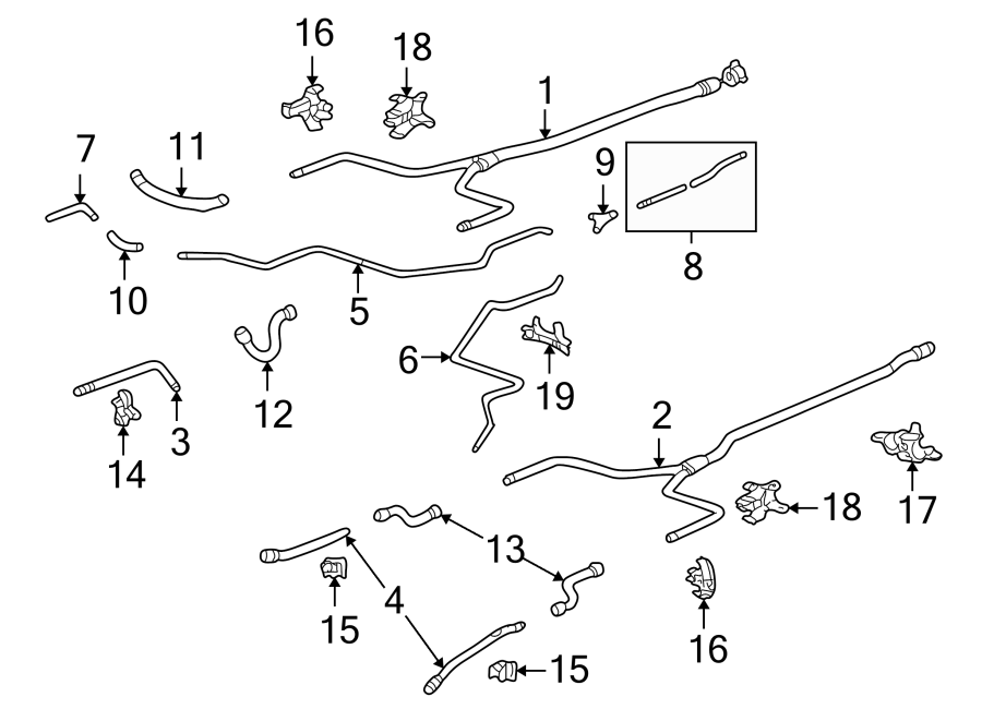 Diagram HOSES & PIPES. for your 2013 Porsche Cayenne  GTS Sport Utility 