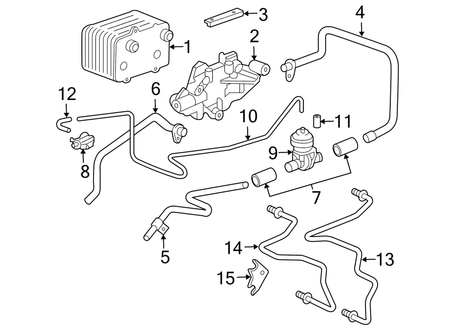 Diagram TRANS OIL COOLER. for your 2008 Porsche Cayenne 4.8L V8 A/T GTS Sport Utility 