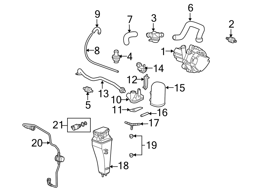 Diagram EMISSION SYSTEM. EMISSION COMPONENTS. for your 2015 Porsche Cayenne  Turbo Sport Utility 