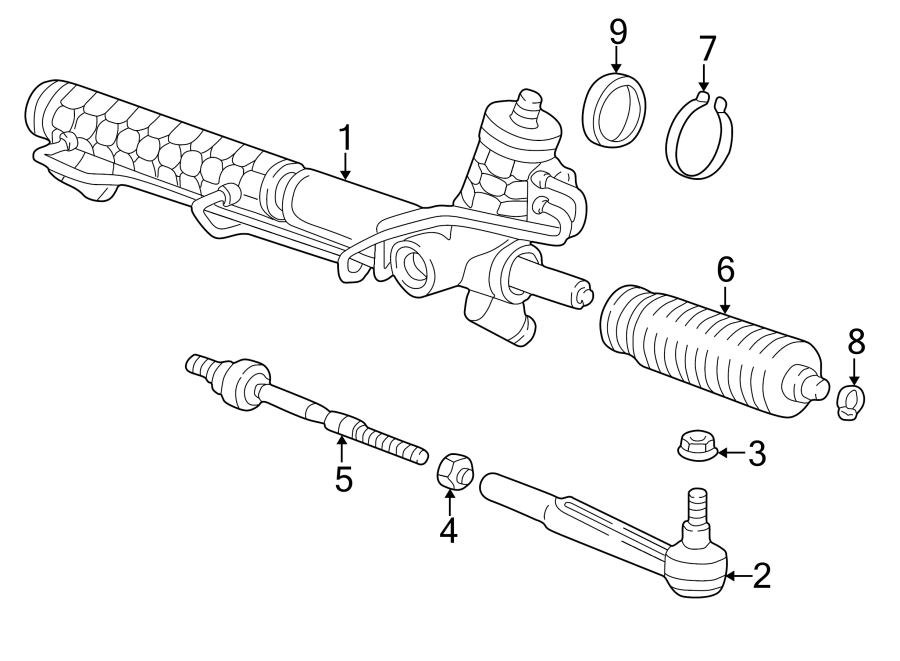 Diagram STEERING GEAR & LINKAGE. for your 2014 Porsche Cayenne  Turbo S Sport Utility 