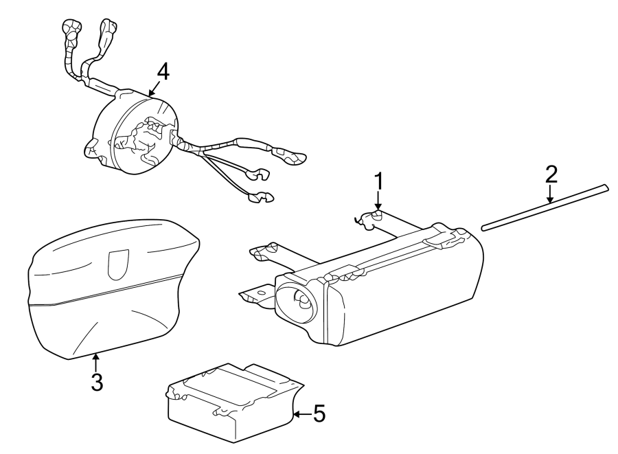 Diagram RESTRAINT SYSTEMS. AIR BAG COMPONENTS. for your 2017 Porsche Cayenne   