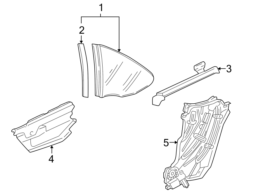 Diagram QUARTER PANEL. GLASS. for your 2015 Porsche Cayenne   