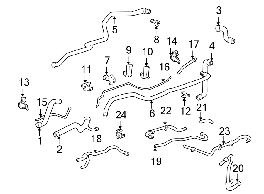 Diagram Hoses & pipes. for your 2006 Porsche Cayenne   