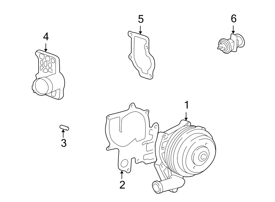 Diagram WATER PUMP. for your 2010 Porsche Cayenne   