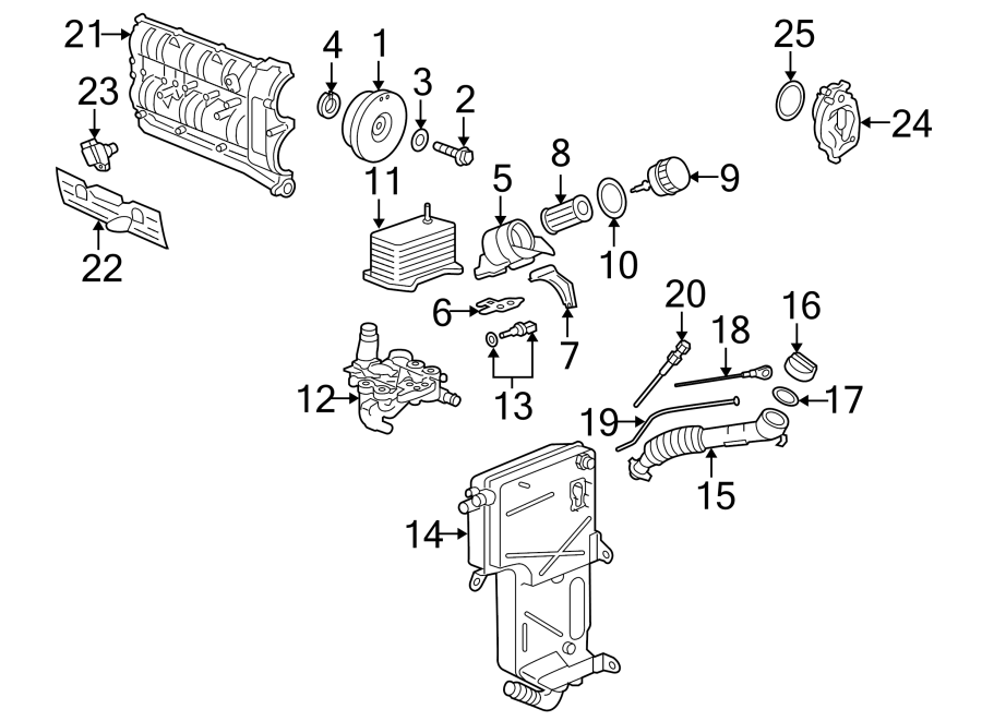 Diagram ENGINE PARTS. for your 2017 Porsche Cayenne  GTS Sport Utility 